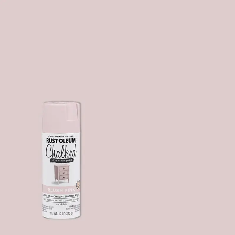 Rustoleum 302594 12 Oz Blush Pink Chalked Ultra Matte Spray Paint (Pack of 6) - Open Box