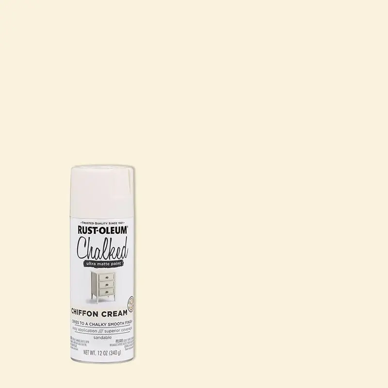 Rustoleum 302596 12 Oz Chiffon Cream Chalked Ultra Matte Spray Paint (Pack of 6) - Deal of The Week