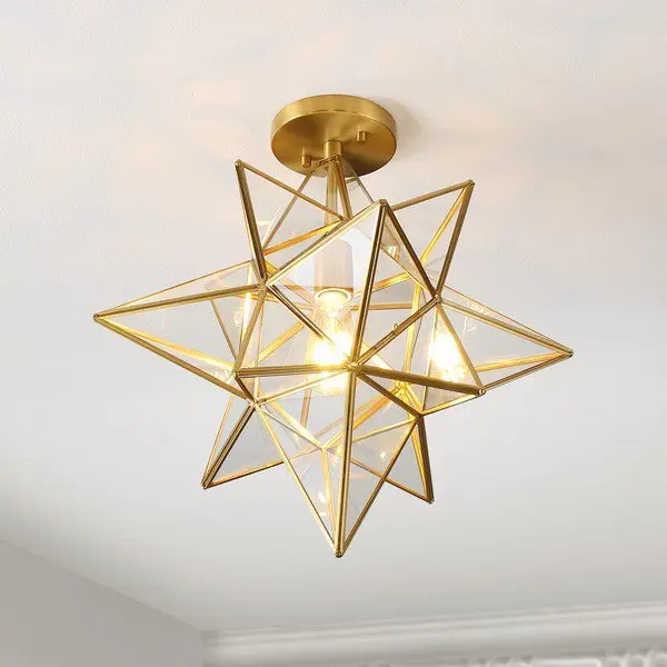 Safavieh Abrielle Flush Mount - Antique Brass