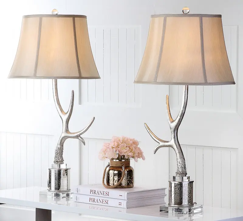 Safavieh Adele Antler 16-Inch H Table Lamp Set Of 2 - Silver