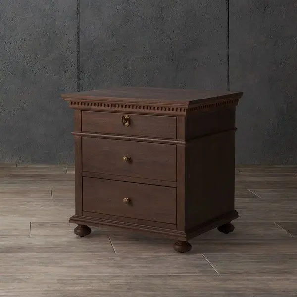 Safavieh Allisyn 3 Drawer Wd Nightstand - Brown