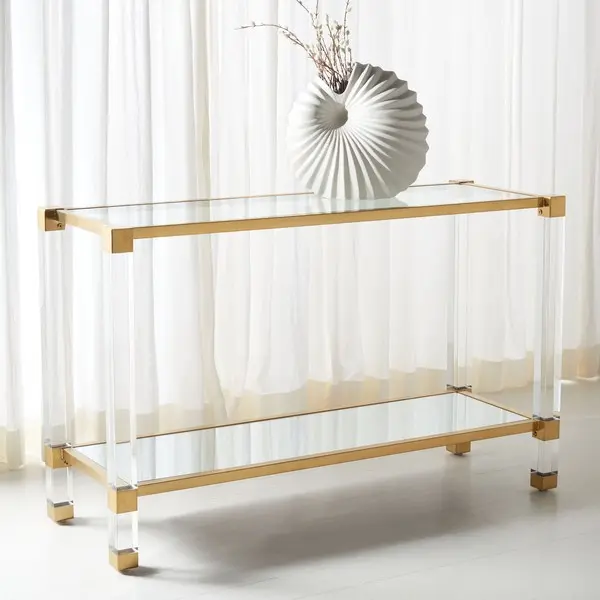 Safavieh Angie Acyrlic Console Table - Brass