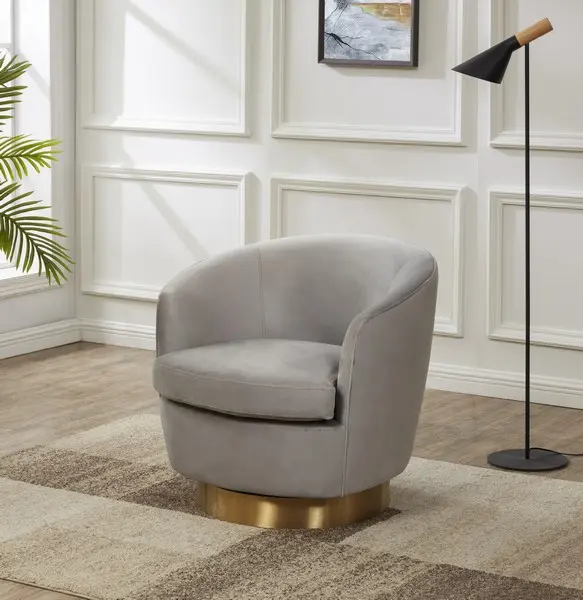 Safavieh Annalee Swivel Accent Chair - Light Gray