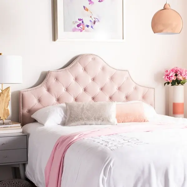 Safavieh Arebelle King Headboard King Size - Blush