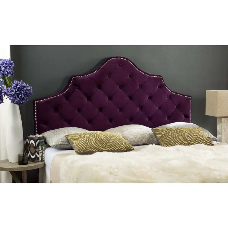 Safavieh Arebelle Queen Headboard Queen Size - Aubergine