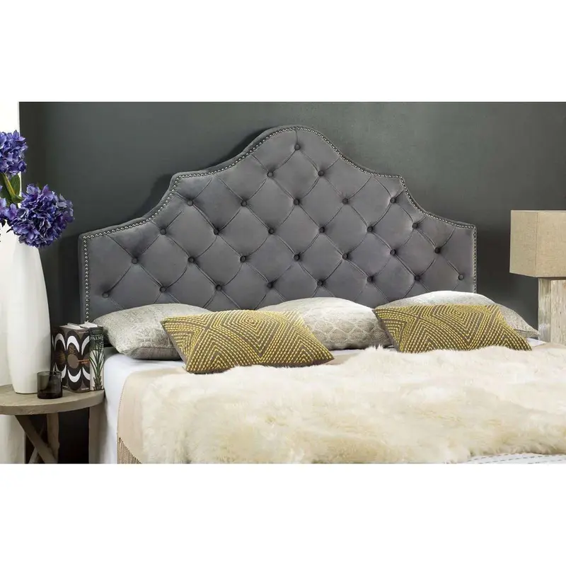 Safavieh Arebelle Queen Headboard Queen Size - Pewter