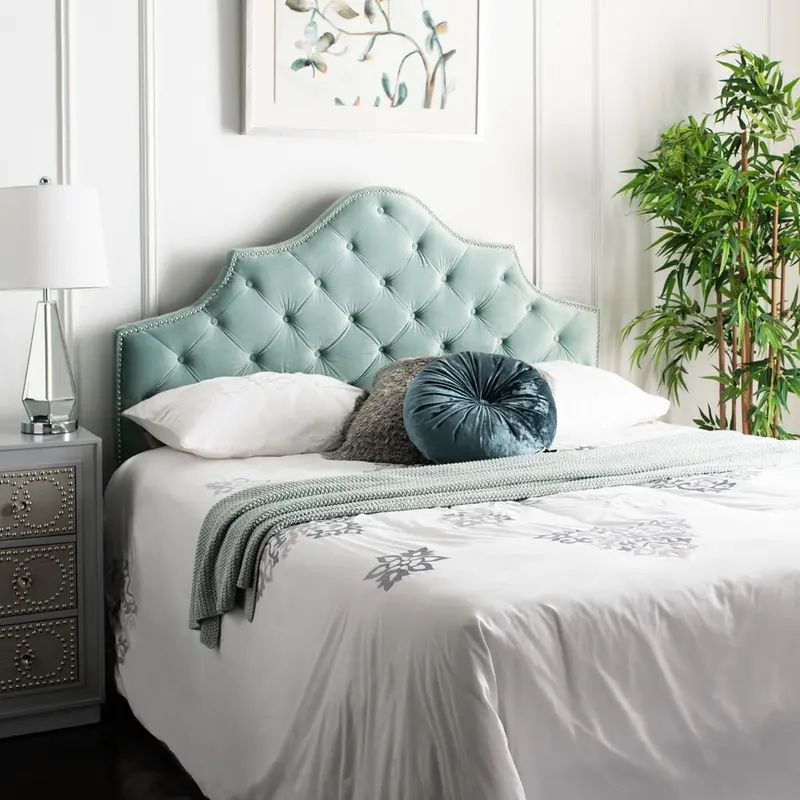 Safavieh Arebelle Queen Headboard Queen Size - Seafoam