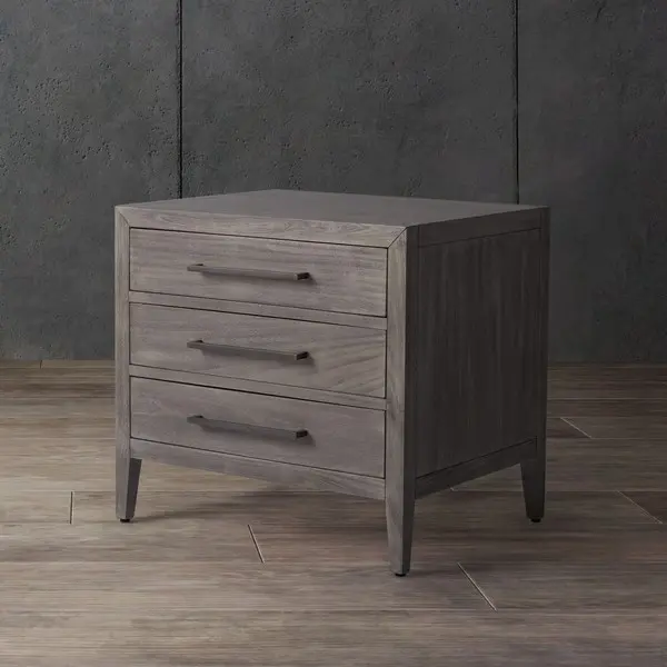 Safavieh Ariella 3 Drawer Wd Nightstand - Light Gray