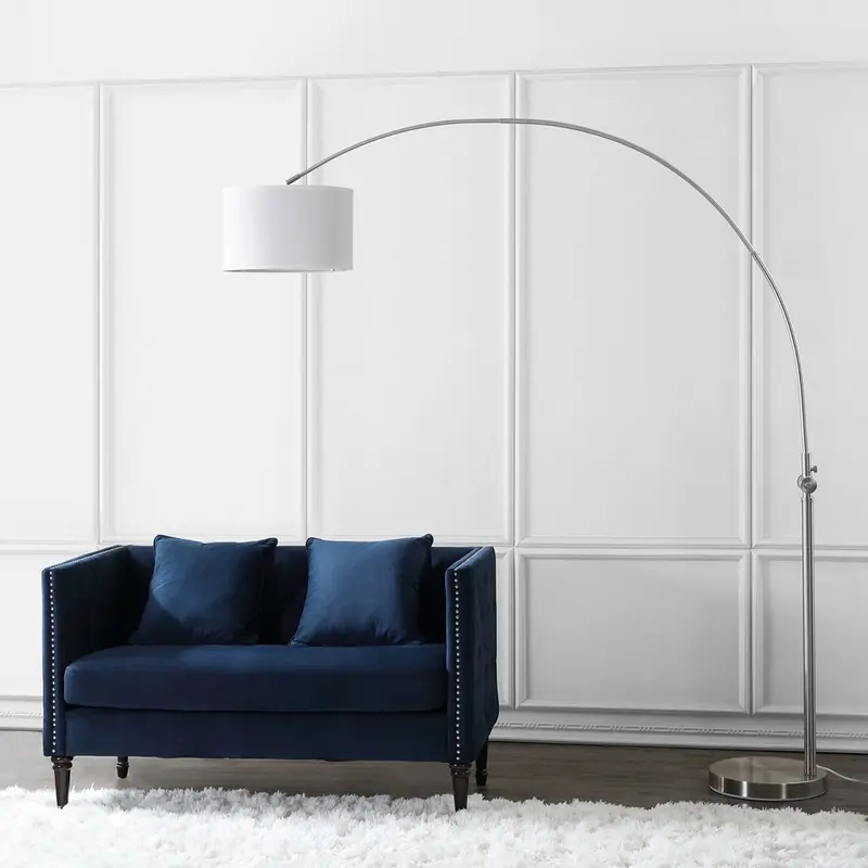 Safavieh Ascella 86-Inch H Arc Floor Lamp - Nickel