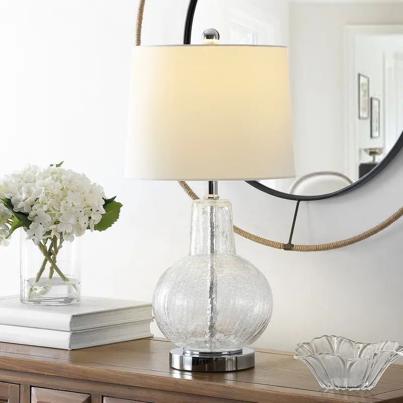 Safavieh Atlas Table Lamp - Clear Crackle