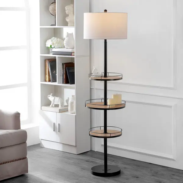 Safavieh Bello Floor Lamp - Matte Black