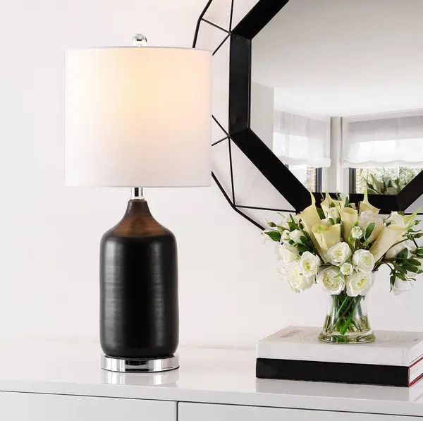 Safavieh Bergen, 27 Inch, Black, Ceramic Table Lamp W/ Usb Port? - Black