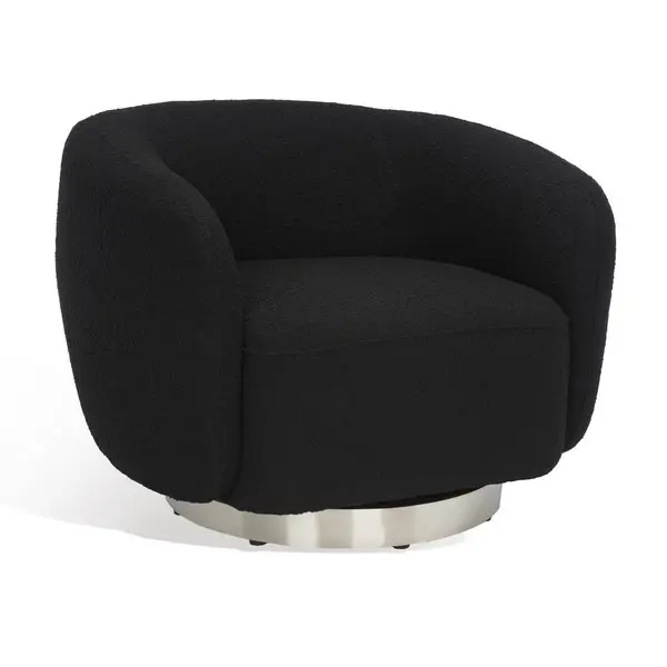 Safavieh Bernard Swivel Accent Chair - Black