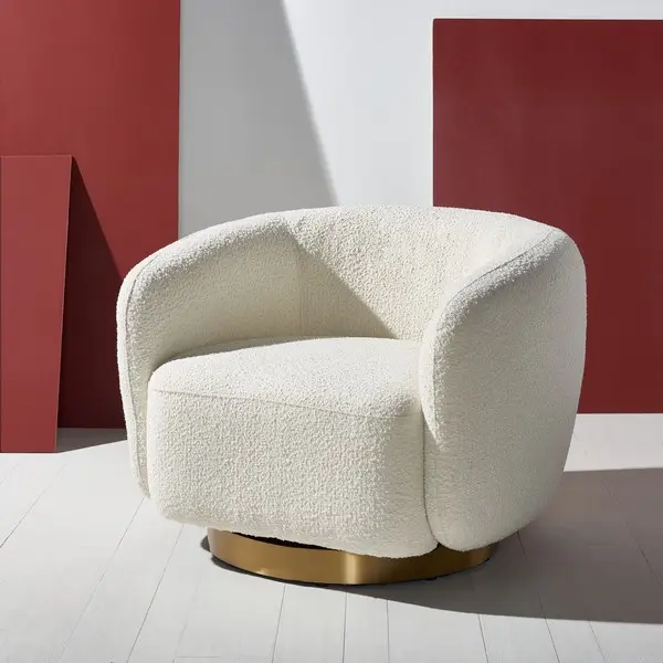 Safavieh Bernard Swivel Accent Chair - Ivory