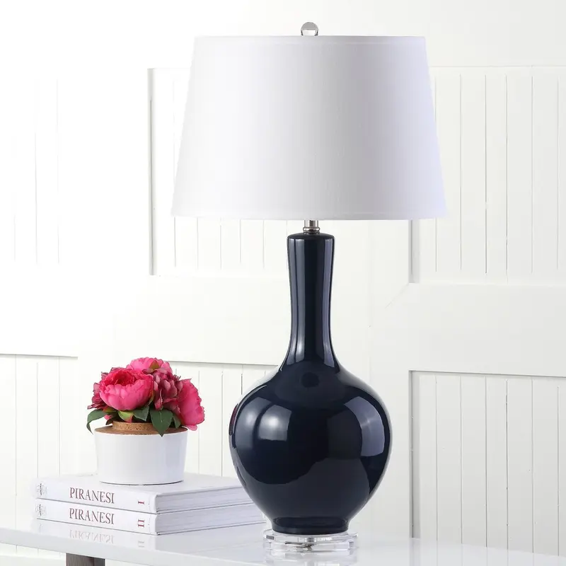 Safavieh Blanche 32-Inch H Gourd Lamp Set Of 2 - Navy