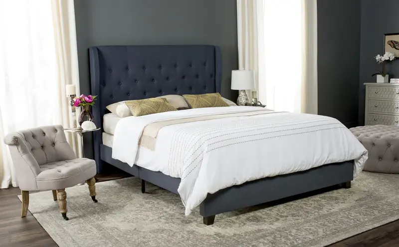 Safavieh Blanchett Bed Full Size - Navy