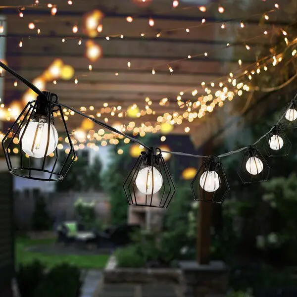Safavieh Bowne Led Outdoor String Lights - Black