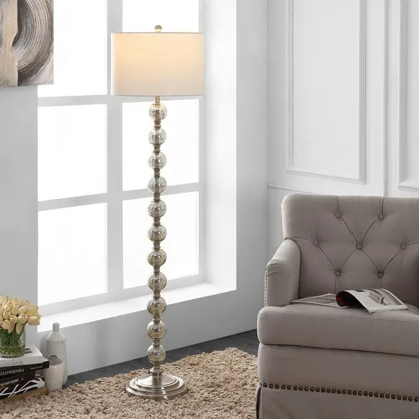 Safavieh Cace Floor Lamp - Nickel