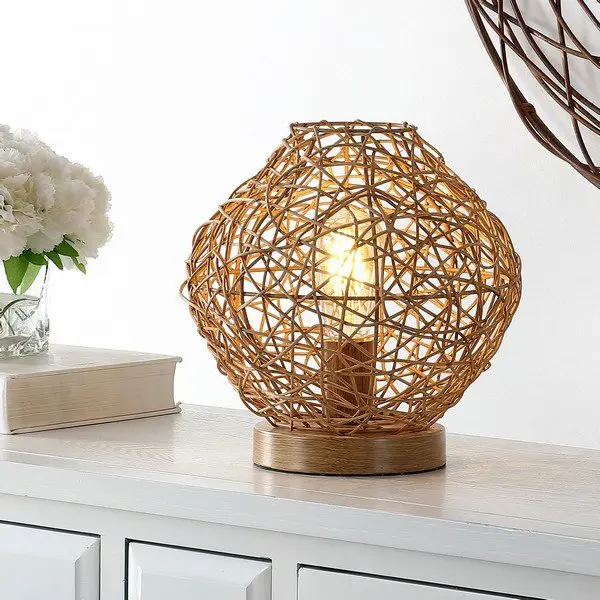 Safavieh Caldera Table Lamp - Rattan
