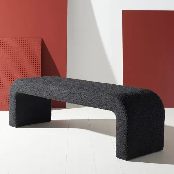 Safavieh Caralynn Upholstered Bench - Black