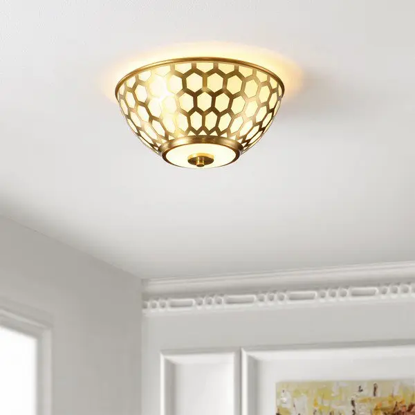 Safavieh Carlina Flush Mount - Brass Gold