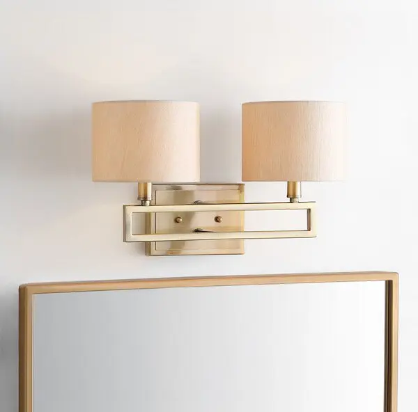 Safavieh Catena 9.25-Inch H Antique Gold Double Light Sconce - Antique Gold