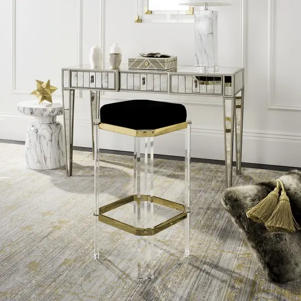 Safavieh Cicely Acrylic Bar Stool - Gold