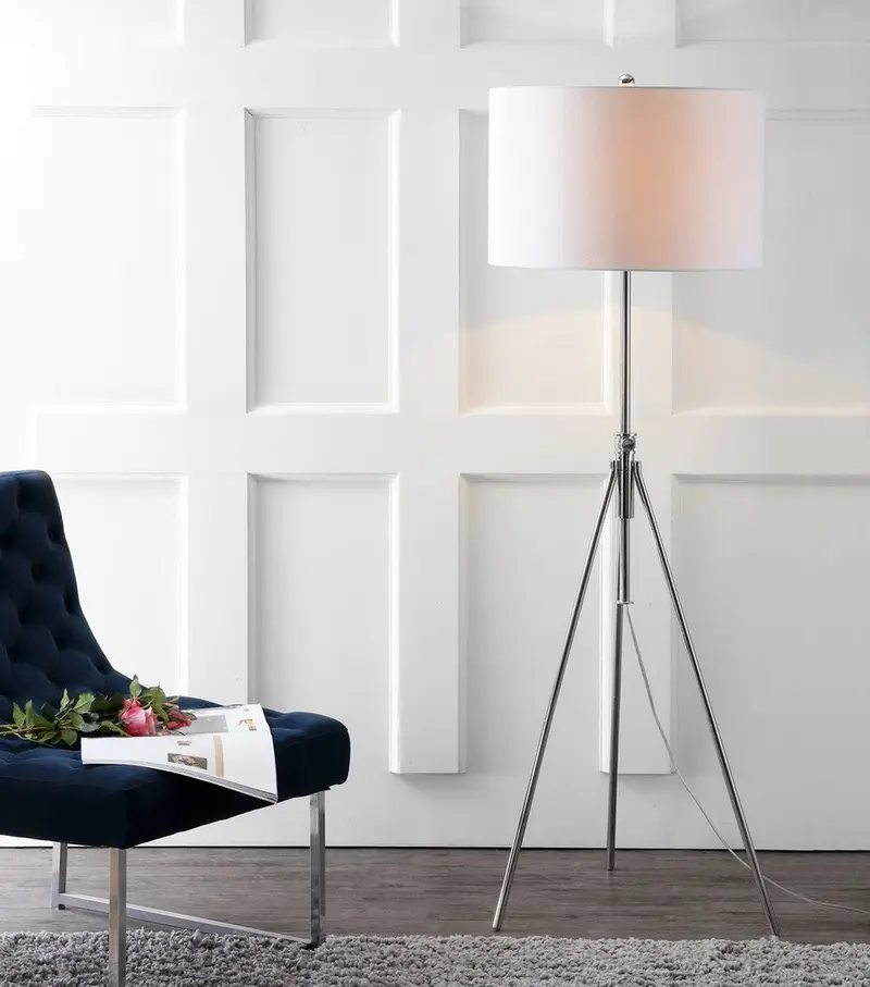 Safavieh Cipriana Floor Lamp - Nickel