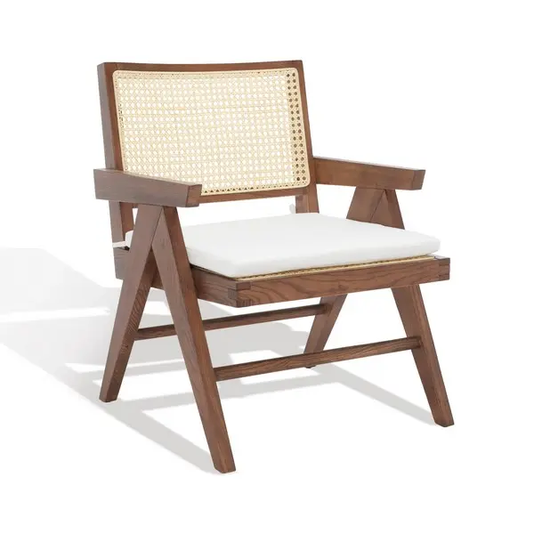 Safavieh Colette Rattan Accent Chair - Walnut