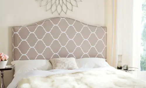 Safavieh Connie Queen Headboard Queen Size - Pearl Grey