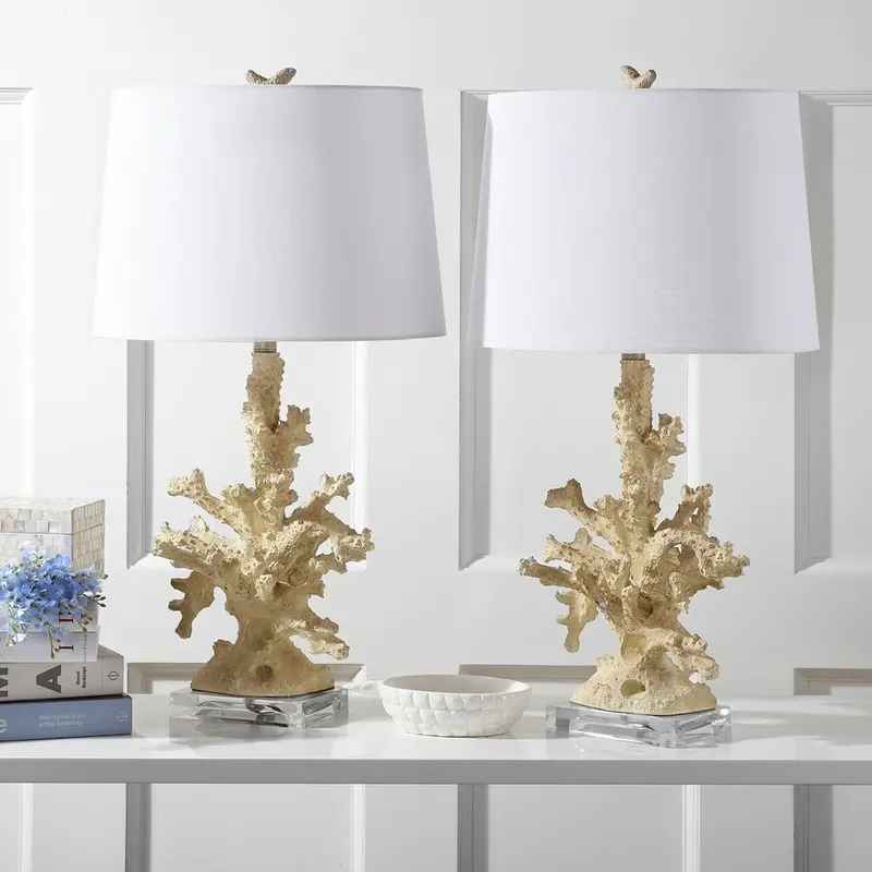 Safavieh Coral Branch 28.5-Inch H Table Lamp Set Of 2 - Cream