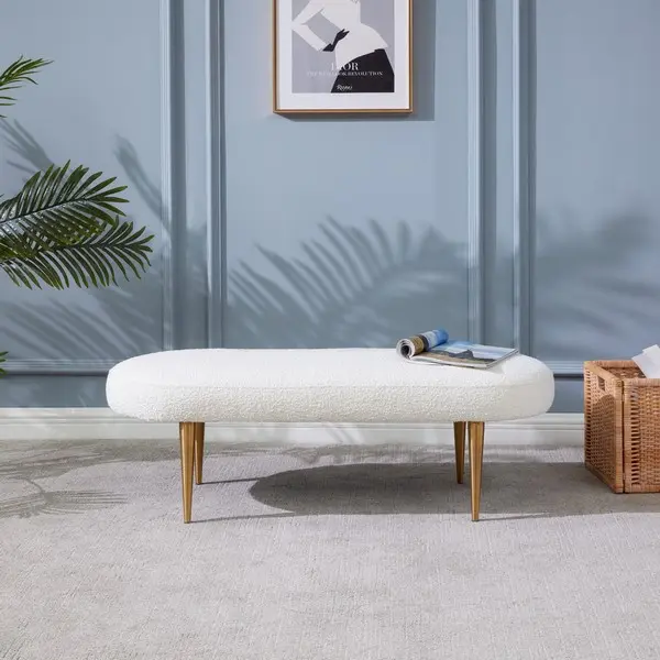 Safavieh Corinne Oval Bench - Ivory
