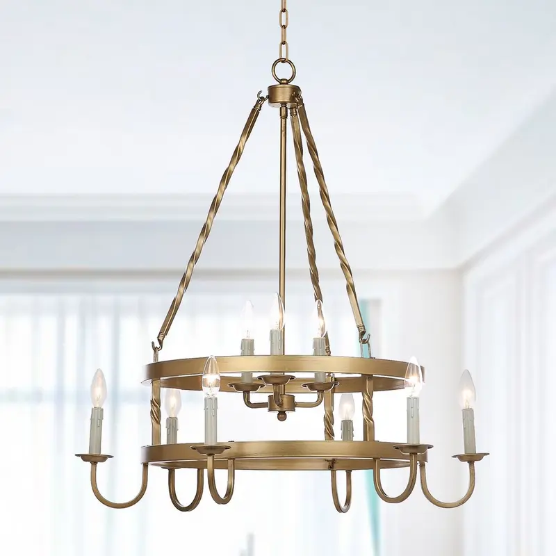 Safavieh Crowley 31-Inch Dia Adjustable Chandelier - Gold