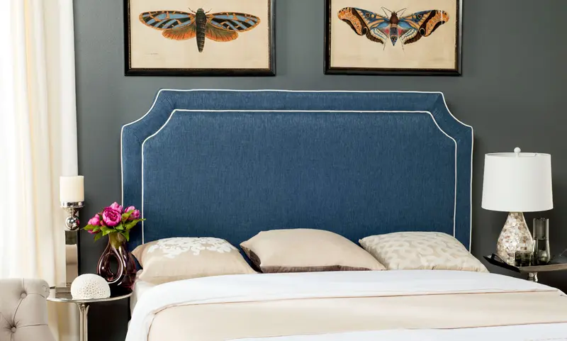 Safavieh Dane Queen Headboard Queen Size - Navy