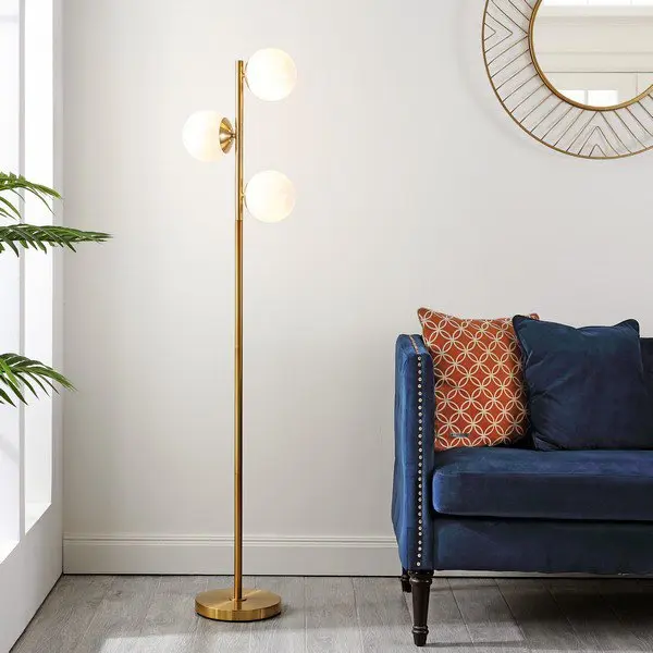 Safavieh Devlyn Floor Lamp - Brass Gold