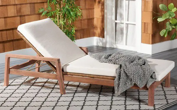 Safavieh Donnamaria Wicker Sun Lounger - Natural
