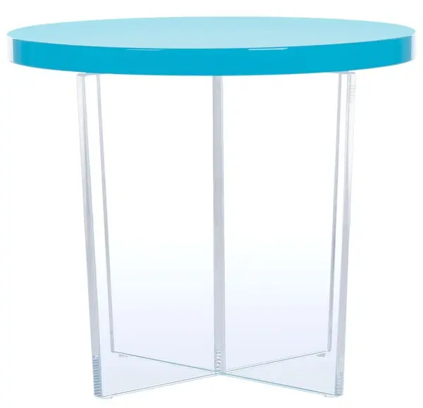 Safavieh Edwards Acryllic Accent Table - Turquoise