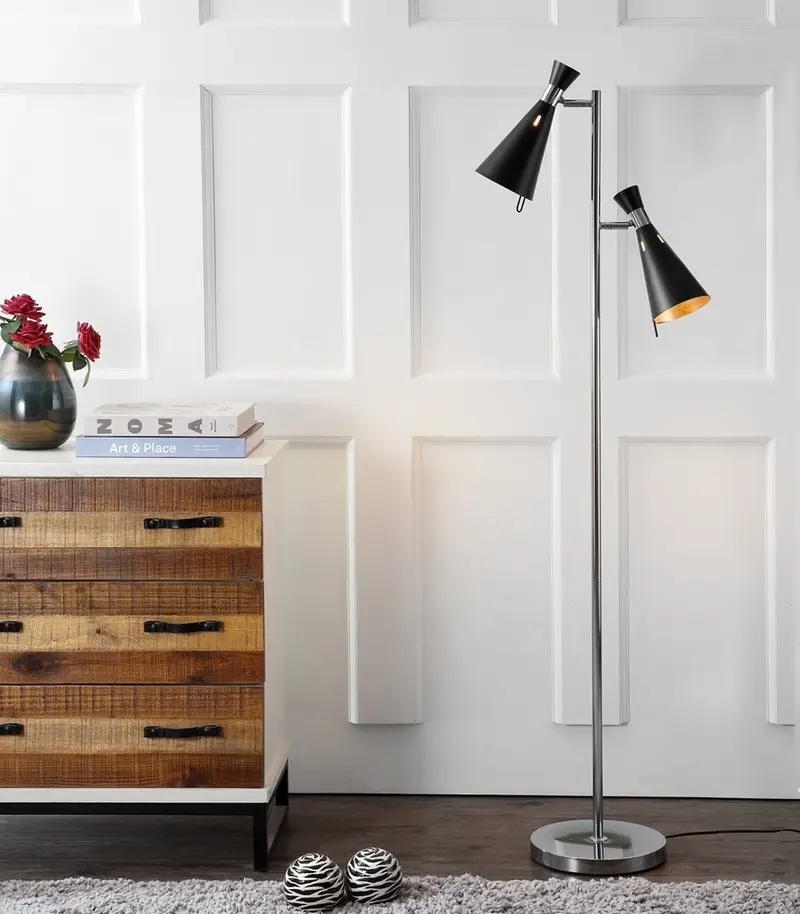 Safavieh Efisio Floor Lamp - Chrome