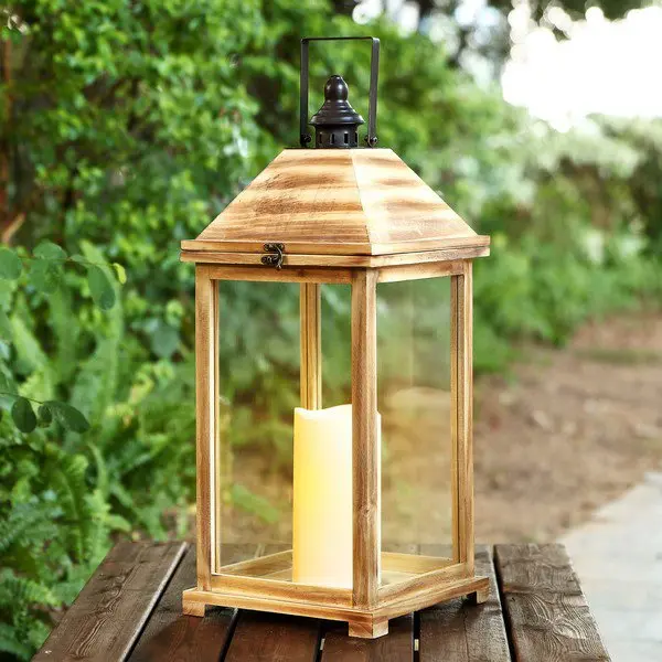 Safavieh Elida Outdoor Lantern - Brown