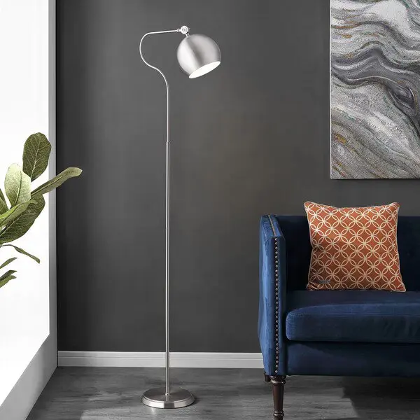 Safavieh Elijah Iron Floor Lamp - Nickel