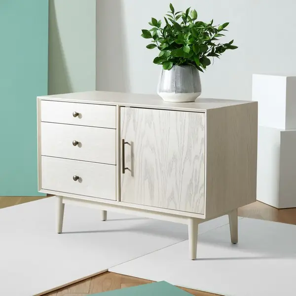 Safavieh Elissa Mid-Century Sm Media - White Washed