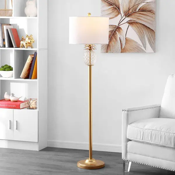 Safavieh Elza Floor Lamp - Gold Leaf