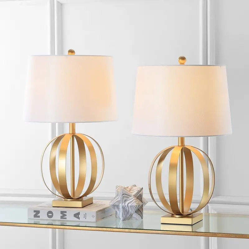 Safavieh Euginia 24.5-Inch H Sphere Table Lamp Set Of 2 - Gold