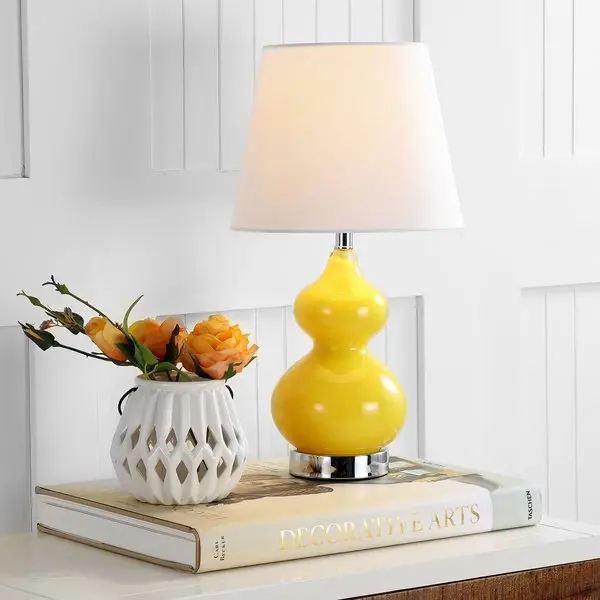 Safavieh Eva Double Mini Table Lamp - Yellow