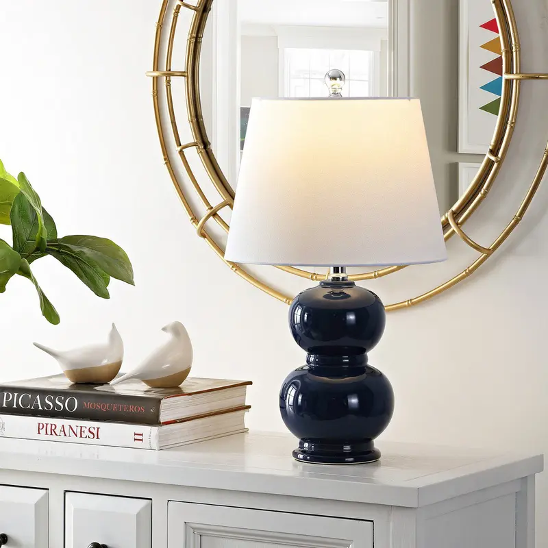Safavieh Everlee Ceramic Table Lamp - Navy