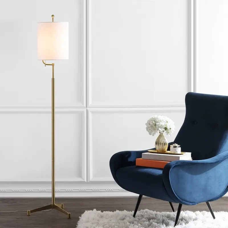 Safavieh Ezekiel Floor Lamp - Brass Gold