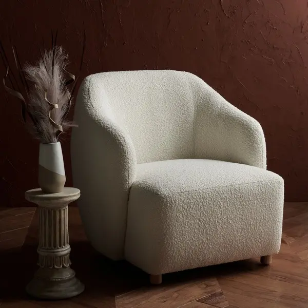 Safavieh Fabiano Boucle Accent Chair - Ivory