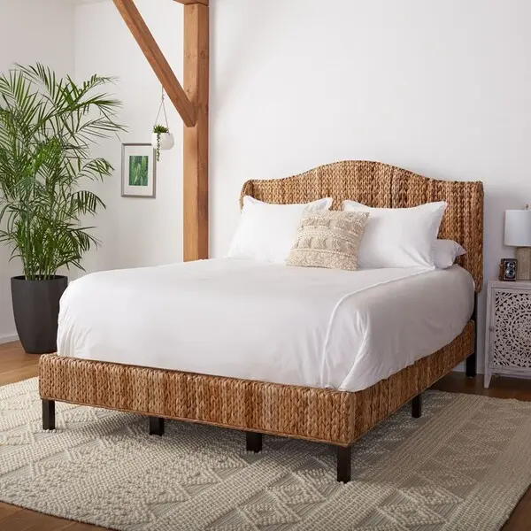Safavieh Finola Rattan Bed Queen Size - Natural
