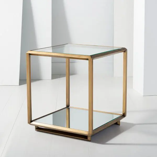 Safavieh Florabella Mirrored Accent Table- Bronze