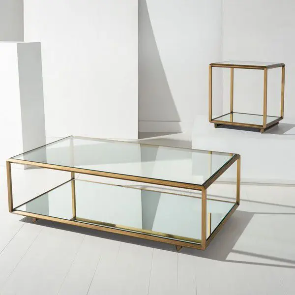 Safavieh Florabella Mirrored Coffee Table - Bronze